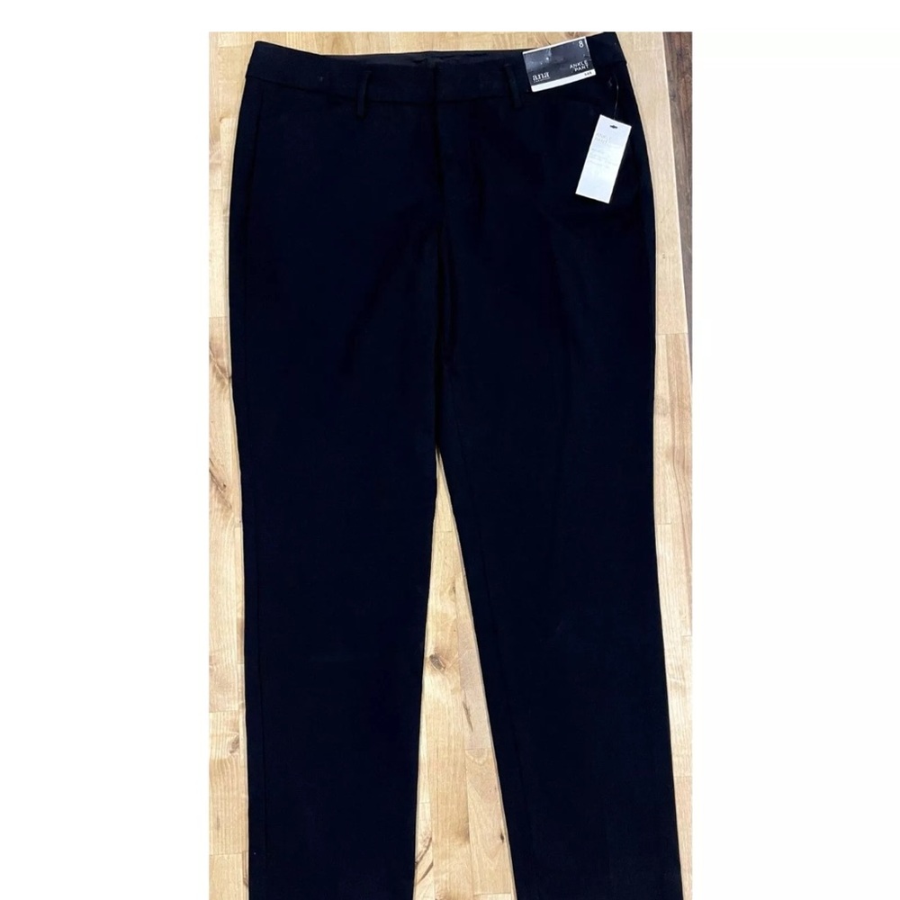 ANA Ankle Pant Dress Slacks Black, Mid-Rise, Stretch, Straight Leg,  Size 8T